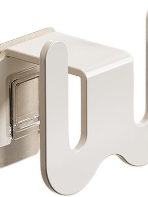 White Slipper Rack, 3 Inch x 2 Inch Aluminium No Punching Hole Slipper Holder for Hanging Slipper, Making Your Room Tidy, Used for Bedroom and Bathroom (White)