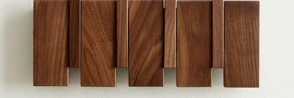 Wooden Coat Hooks Wall Mounted, Coat Rack Hanger Wall Mount with 4 Hooks, Heavy Duty Coat Hooks for Hanging Coats/Keys/Hats/Robe&Towels/Plants/Bags, Home Decor Gift, Walnut
